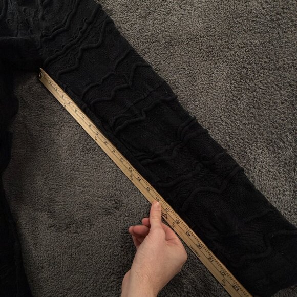 COOGI Australia 5XL Sweater Knit Intricate Black Cotton Pullover Crop Short - Picture 12 of 12